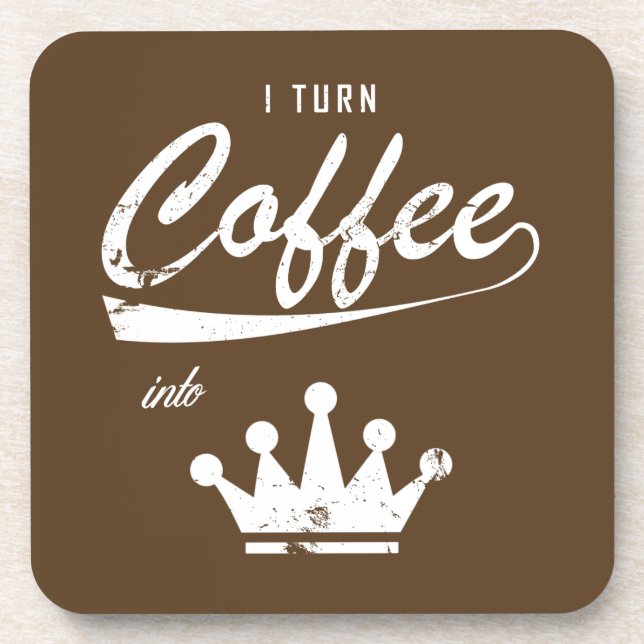 I Turn Coffee Into KOMs Beverage Coaster (Front)