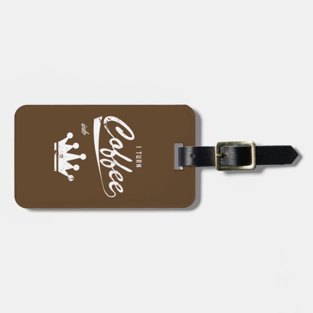 I Turn Coffee Into KOMs Luggage Tag (Front Horizontal)