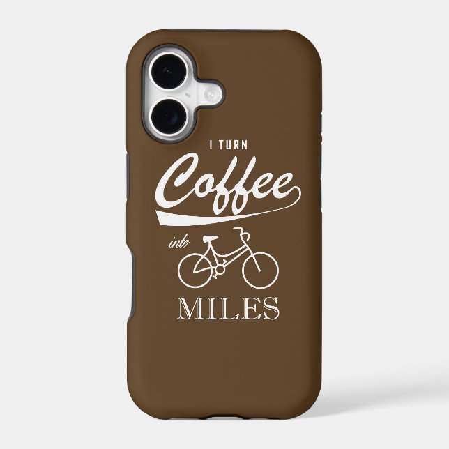 I Turn Coffee Into Miles Iphone Case (Back)