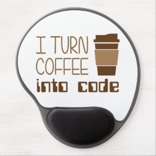 I Turn Coffee Into Programming Code Gel Mouse Pad