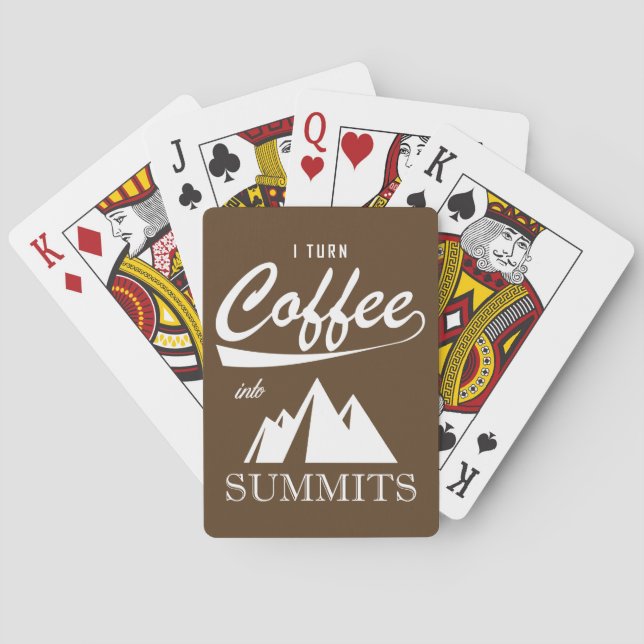 I Turn Coffee Into Summits Poker Cards (Back)
