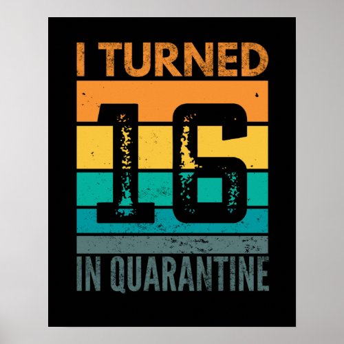 I turned 16 in quarantine poster