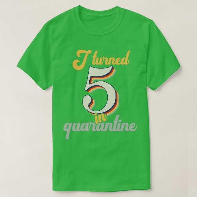 I Turned 5 in 5th Birthday T-Shirt (Design Front)