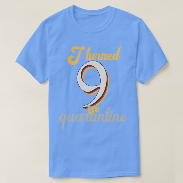 I Turned 9 in 9th Birthday T-Shirt (Design Front)