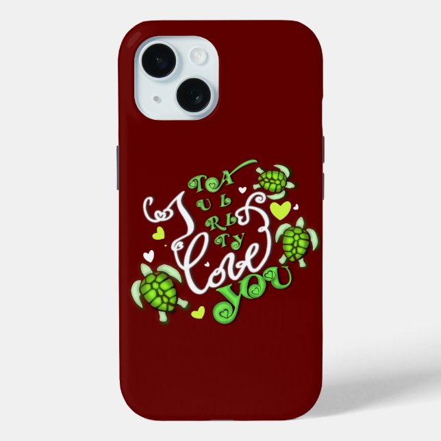 I turtally love you - Valentines Day Case-Mate iPhone Case (Back)