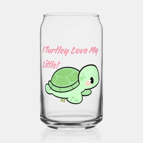 I Turtley Love My Little! for Delta Zeta Can Glass