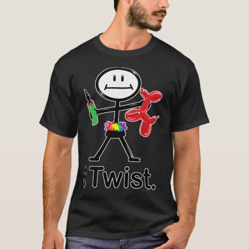 I Twist Balloon Artist BusyBodies Stick Figure T_Shirt