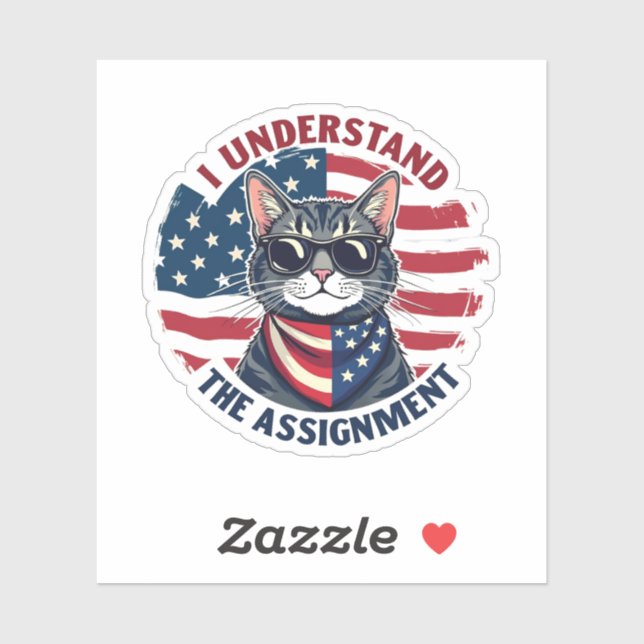 I Understand the Assignment Harris Walz Cat Lady  Sticker (Sheet)
