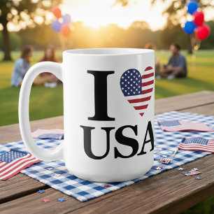 "I ❤️ USA" COFFEE MUG