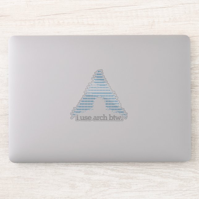 "i use arch btw." 4-inch Transparent Cut-Out Sticker (Computer)