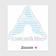 "i use arch btw." 4-inch Transparent Cut-Out