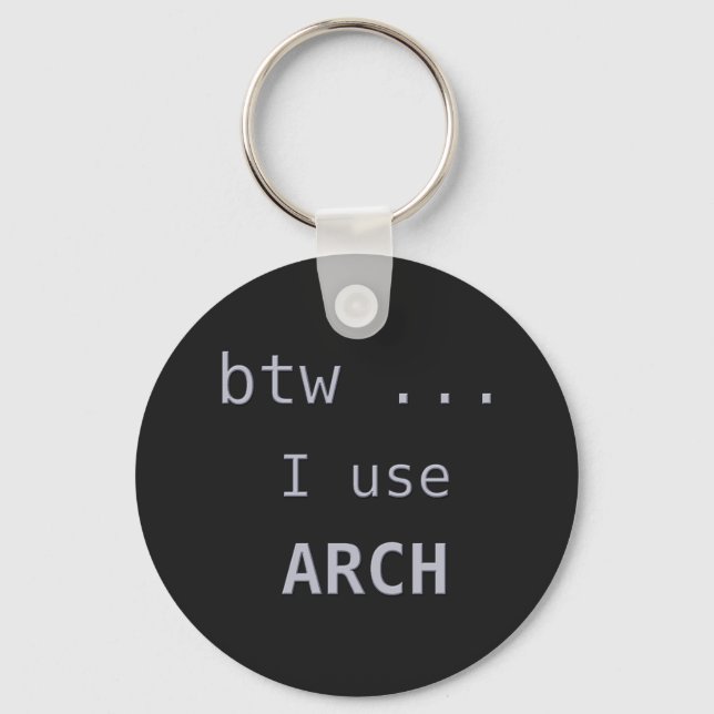 I use Arch Linux Computer Software Keychain (Front)