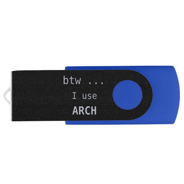 I use Arch Linux Computer Software USB Stick Flash Drive (Back)