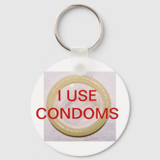 I USE CONDOMS KEYCHAIN