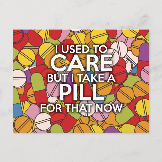 I USED TO CARE POSTCARD (Front)
