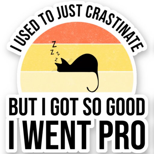 I Used To Just Crastinate Sticker