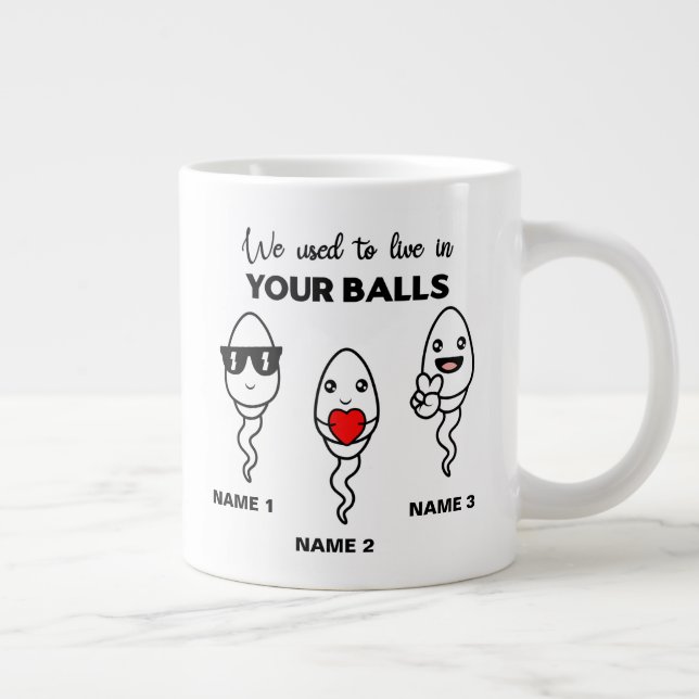 I Used To Live In Your Balls, Funny Coffee Mug (Right)