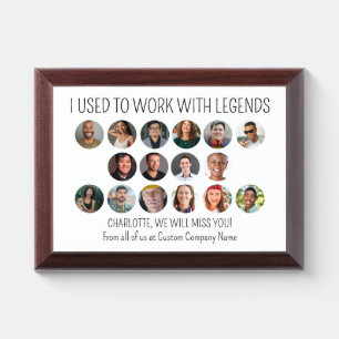 I Used To Work With Legends 16 Coworker Photo Award Plaque