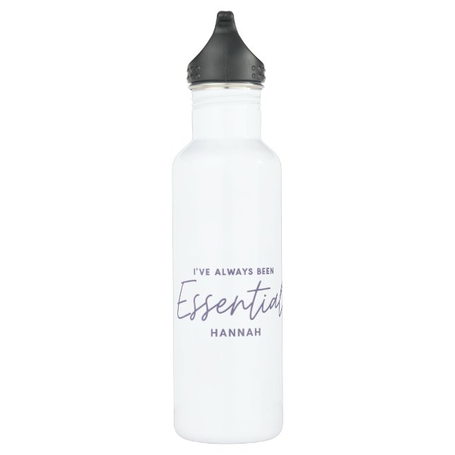 I’ve always been essential modern fun typography stainless steel water bottle (Right)