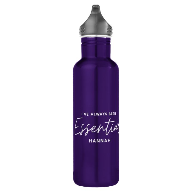 I’ve always been essential modern fun typography stainless steel water bottle (Right)