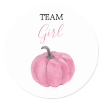 I VOTE Blush Pink Gender Reveal Baby Shower Game Classic Round Sticker