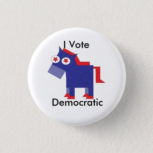 I Vote Democratic Pinback Button
