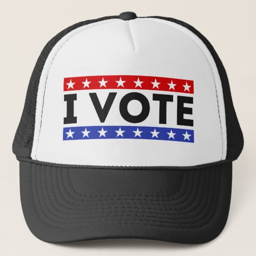 I Vote Empower Your Voice Patriotic Voter Trucker Hat