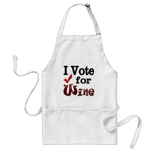 I Vote for Wine Adult Apron