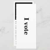 "I vote" Intention Card (Front/Back)