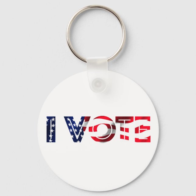 I Vote Keychain (Front)