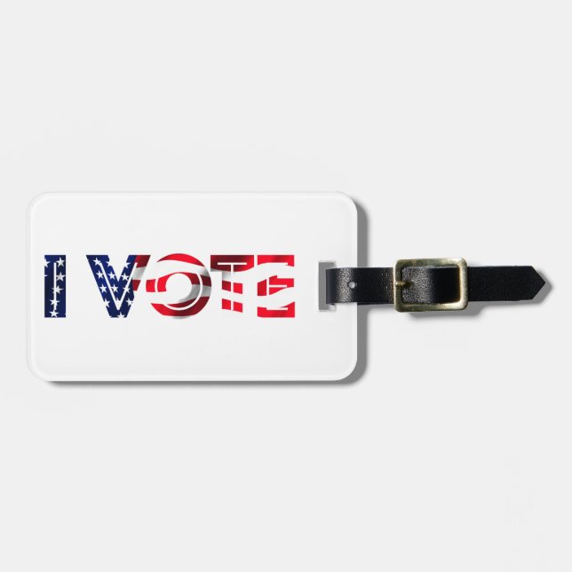 I Vote Luggage Tag (Front Horizontal)