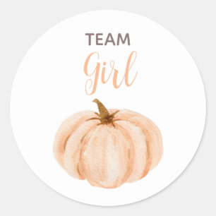 I VOTE Orange Gender Reveal Baby Shower Game Classic Round Sticker