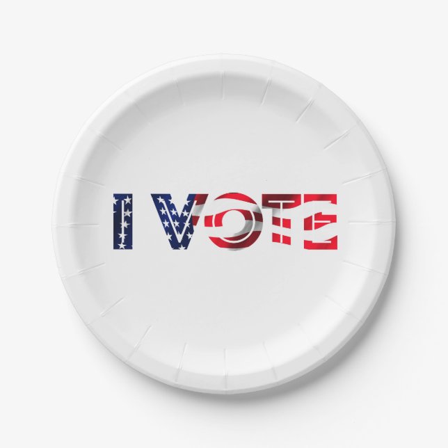 I Vote Paper Plates (Front)