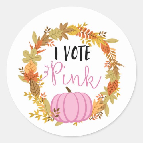 I VOTE PINK Gender Reveal Baby Shower Game Labels