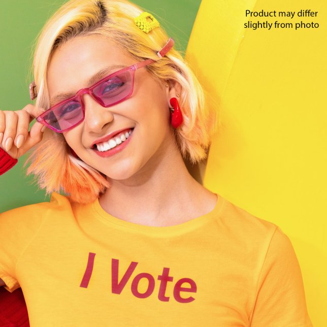 I Vote T-shirt - Red Text (Creator Uploaded)