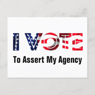I Vote To Assert My Agency 2026 Postcard