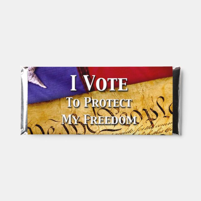 I Vote To Protect My Freedom Hershey Bar Favors (Front)