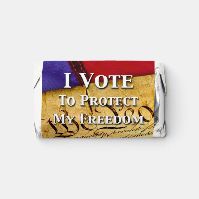 I Vote To Protect My Freedom Hershey's Miniatures (Front)