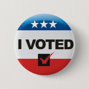 I Voted 2020 Election Day Simple, Non-Partisan Pinback Button