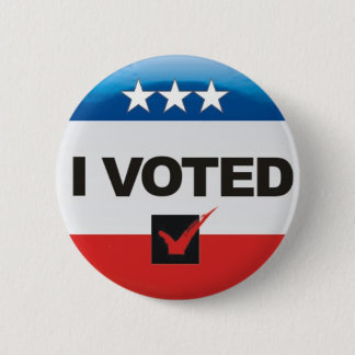 I Voted 2020 Election Day Simple, Non-Partisan Pinback Button