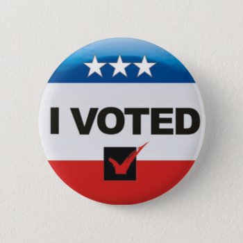 I Voted 2020 Election Day Simple  Non-partisan Pinback Button by teeloft at Zazzle