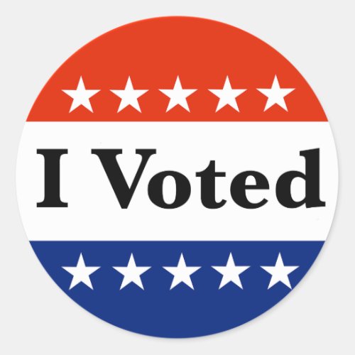 I Voted 2022 Elections Classic Round Sticker