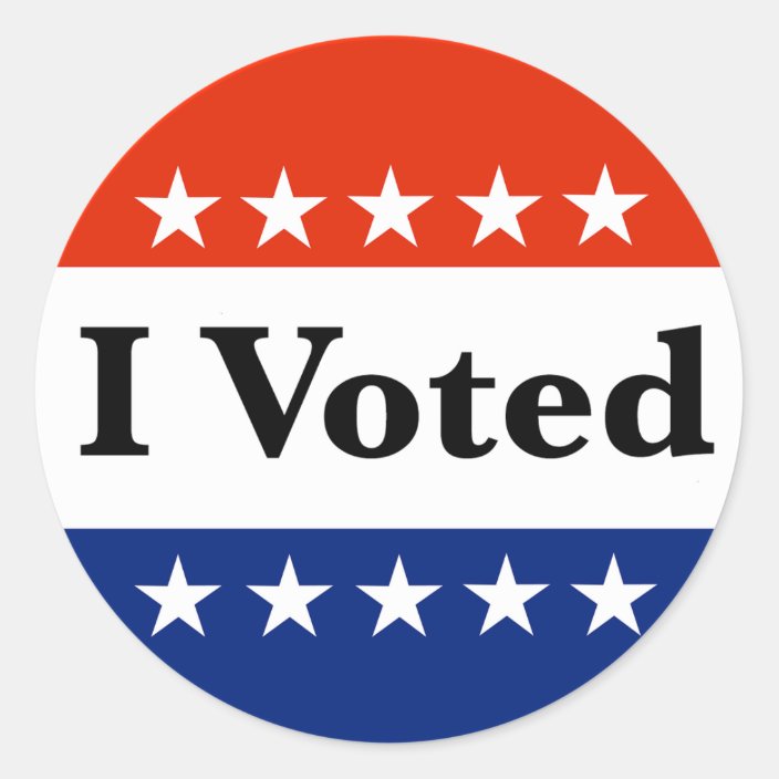 I Voted 2022 Elections Classic Round Sticker Zazzle