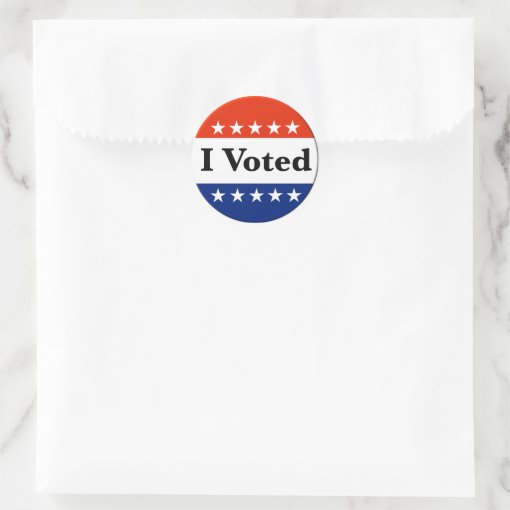 I Voted 2024 Elections Classic Round Sticker Zazzle