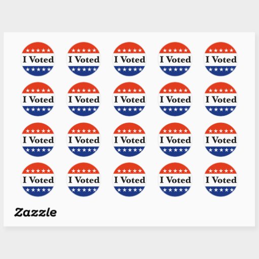 I Voted 2024 Elections Classic Round Sticker Zazzle