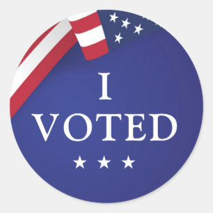 I Voted 2024 Elections Classic Round Sticker