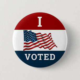 I Voted 2024 Elections With America Flag Button