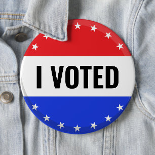 I Voted 2024 Elections With America Flag Button