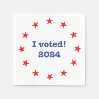 I voted! 2024 napkins