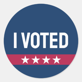 I Voted 2024- Patriotic American Election Classic Round Sticker
